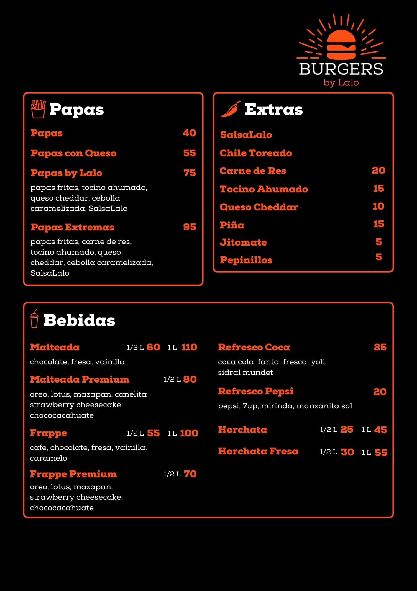 Burgers By Lalo Menu - Page 2